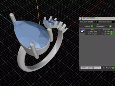 ring woman  3D print model 55