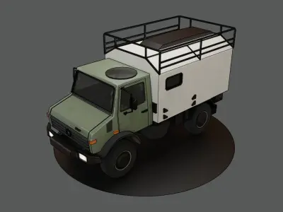 Truck 4x4 Carton Low-poly 3D model
