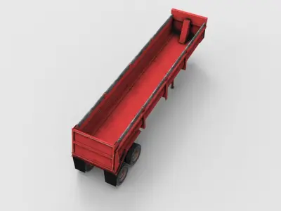 Trailer Lufkin 2000 Dump Low-poly 3D model