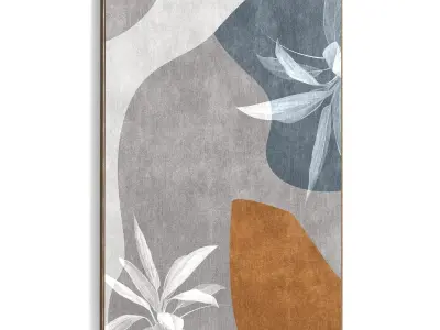 Plaster Two Photo Frame 382 Low-poly 3D model