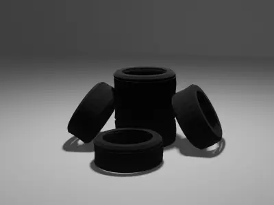 Car wheels 3d model LOWPOLY Free low-poly 3D model