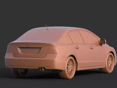 Honda Civic 2008 3D print model