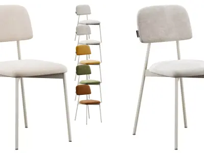 Chair Milam Textile Beige 3D model
