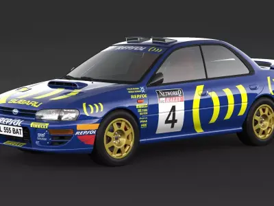 Subaru Impreza Sti Rally Car 3D model