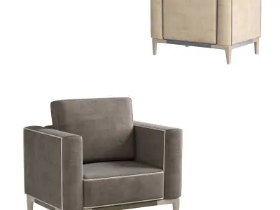  Scott armchair Low-poly 3D model