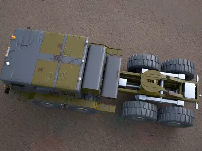 MA3-537 military tractor 3D model