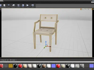 Dedon Play Chair UE4 3D model