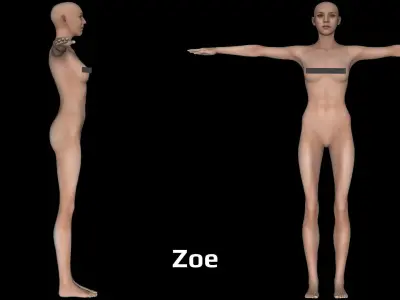 Pack Kit Human v1 Low-poly 3D model