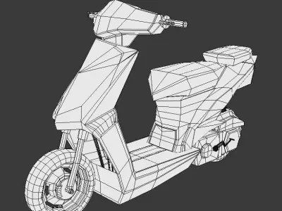 Kymco Agility 2009 Moped Scooter Low-poly 3D model