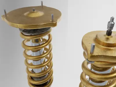 Suspension two shock absorbers 3D model