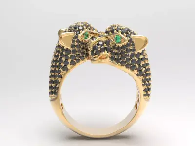 panther ladies ring  3D print model