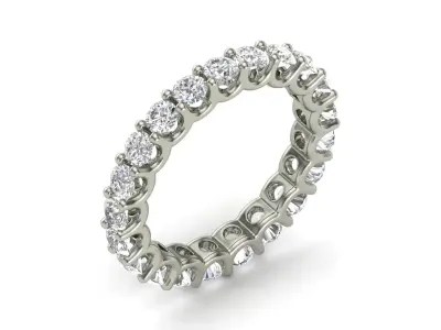 U Shaped Eternity Ring 3 point 2 mm stone size swiss 17 and EU57 3D print model