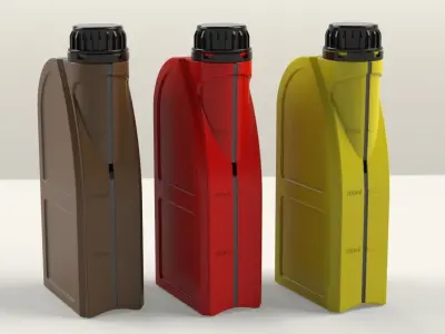 Plastic Bottle Oil Car Engine 1L 3D print model