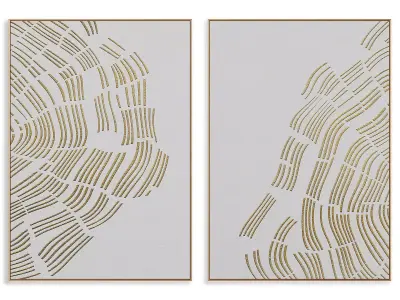 Abstract Painting Frame set 3D model 66