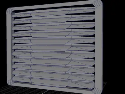 sci fi   window with Shutters - modular  Low-poly 3D model