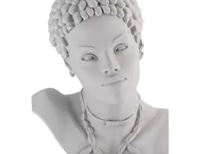 Woman Sculpture Clay Kenya - Philippe Faraut 3D model