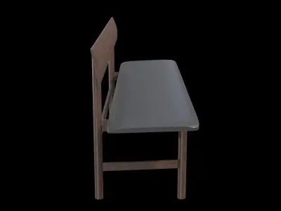 Mogensen Bench-oak smoked oiled Low-poly 3D model