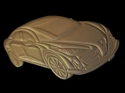 Peugeot Car Suitable for embossing Hot Foil Technique 3D model