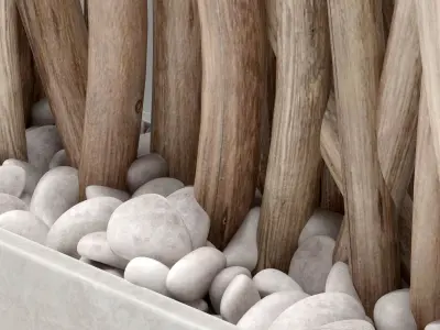 Planter random branch Big n1 3D model