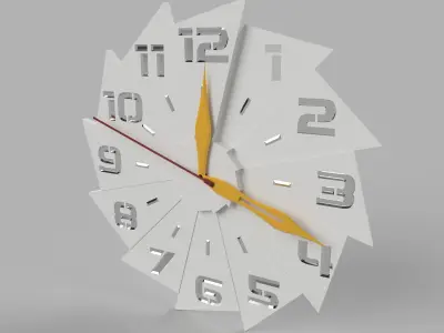 modern wall clock  3D print model