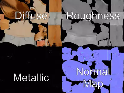 Anthropomorphic Fox Character Model Pack for Animation Low-poly 3D model