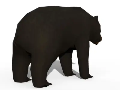 Bear game ready Low-poly 3D model