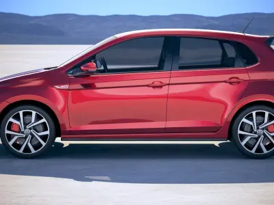 Volkswagen Polo GTI 2018 model Low-poly 3D model