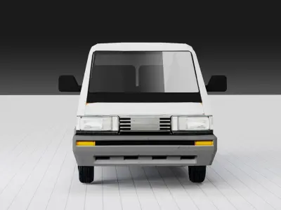 Low Poly Van Vehicle Low-poly 3D model