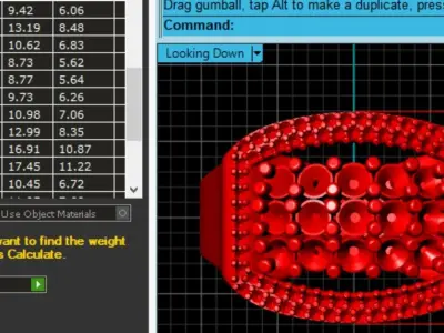 Couple rings with stones  3D print model
