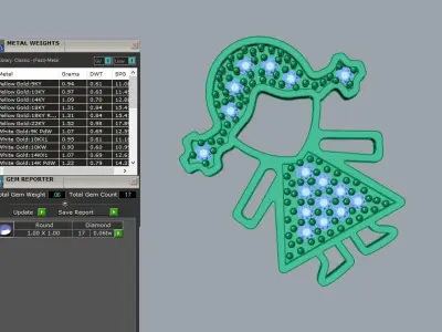 Little girl pendent 3D print model