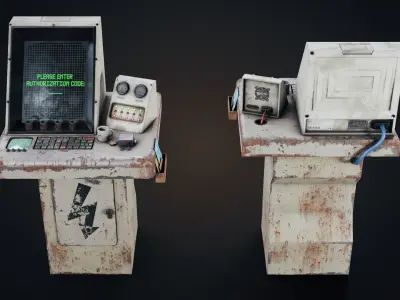 Old Terminal Low-poly 3D model