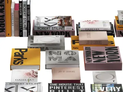 031 Decorative books set 02 diverse 00 3D model