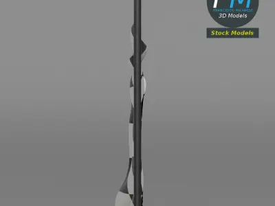 Checkered racing flag 3D model