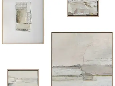 Abstract Painting Frame Set 13 3D model