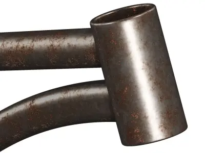 Rusty Bike Frame 3D model