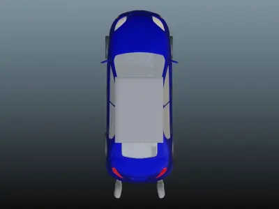 cartoon car Low-poly 3D model 12