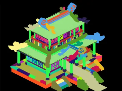 gAME Ling Xiao School - Headquarters 03 3D model