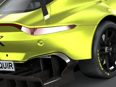 Aston Martin Vantage GTE Racecar 2018 LowPoly Low-poly 3D model