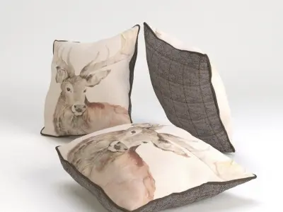 Voyage Cushion Piped Pillow 3D model