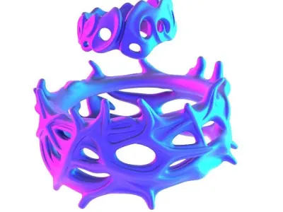 Jewelry Mold Ring and Crown of Thorns toy 3D print model