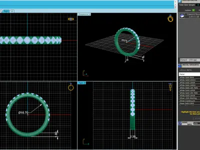 Pear Wedding Ring Size  V2 3D print model