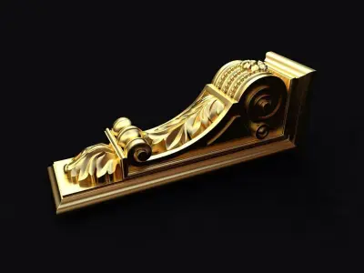 carved pilaster 3D model 7