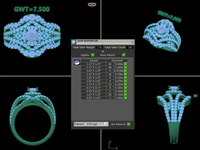 FASION  RING 3D model 5