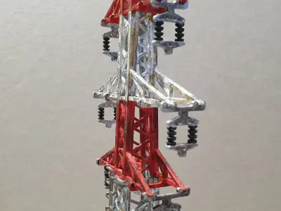 High voltage pole 3D model