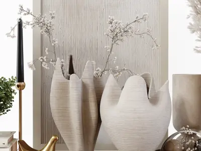 Decorative Set 213 Low-poly 3D model