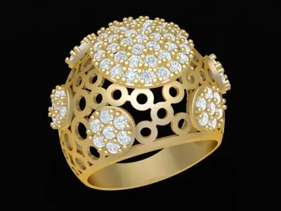 Luxury Round Diamond Honeycomb Men 2014 3D print model