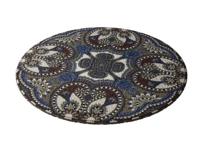 round carpet 4 3D model