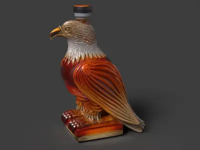 Whiskey bottle  Low-poly 3D model