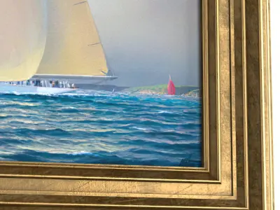 Classical picture in a wooden frame 3D model