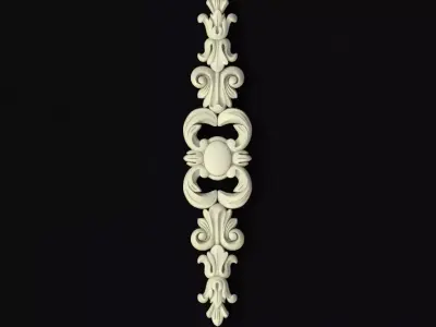 Central decor ornament for furniture 3D model 354